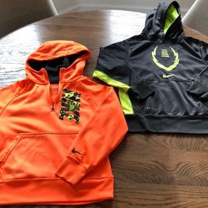 Boys thermafit Nike hoodies